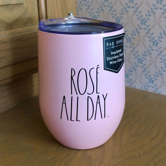 Rae Dunn Rosé All Day Insulated Wine Drink Tumbler - Picture 2 of 5